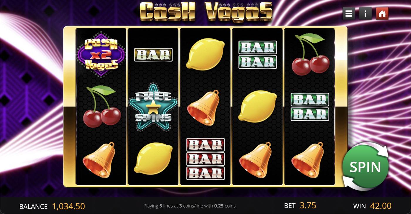 Cash Vegas: image of main menu