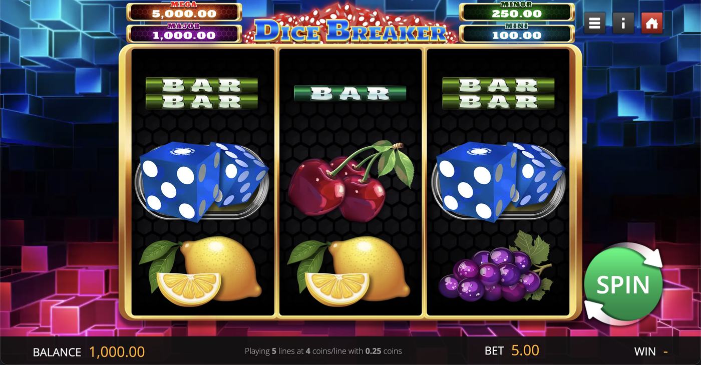 Dice Breaker: image of main menu