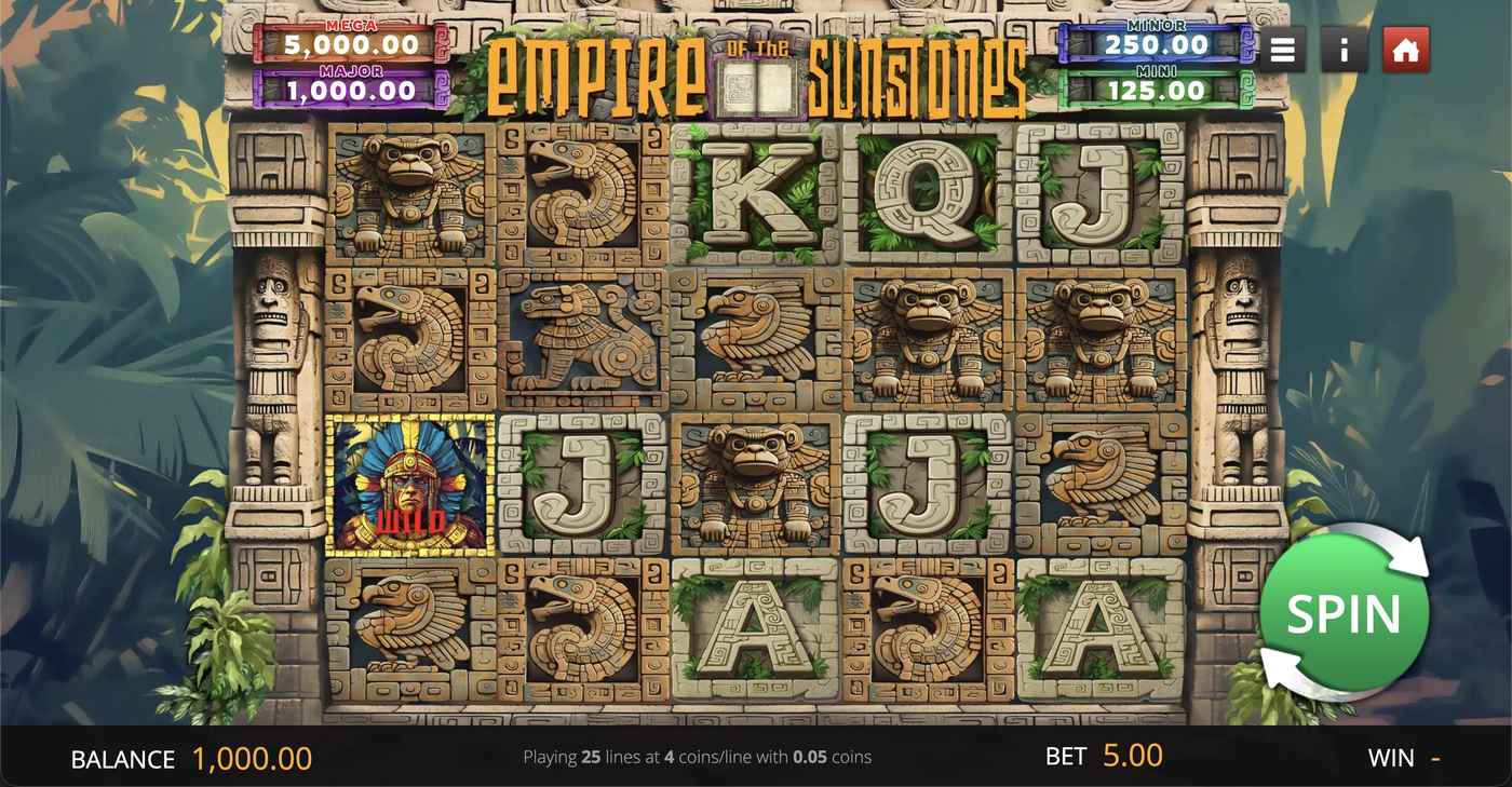 Empire Of The Sun Stones: image of main menu