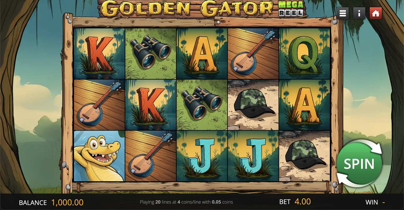 Golden Gator: image of main menu
