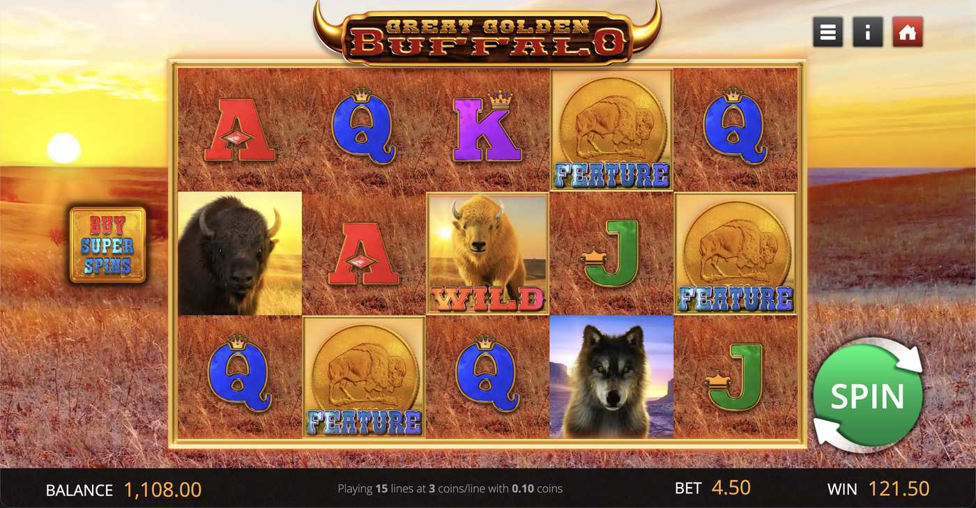 Great Golden Buffalo: image of main menu