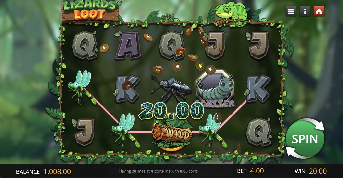 Lizards’ Loot: image of winning