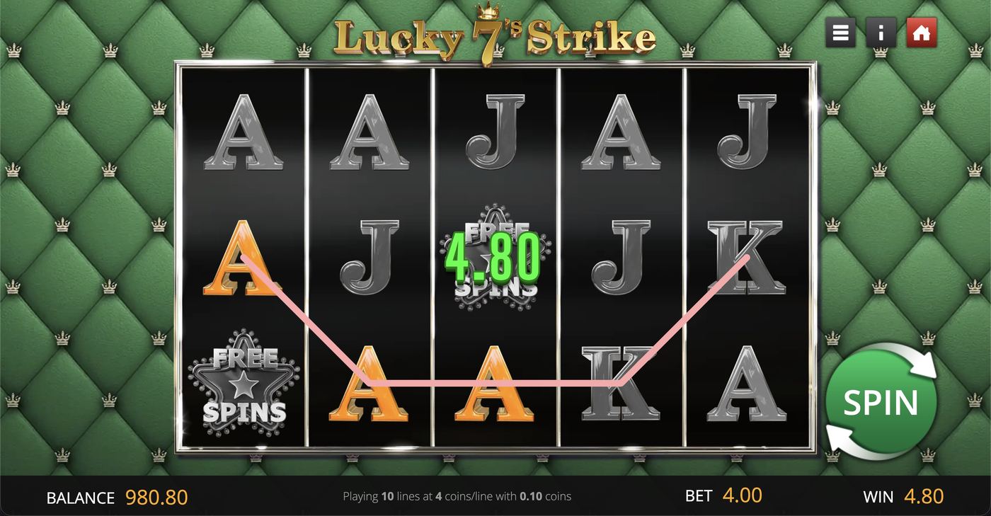Lucky 7s Strike: image of winning