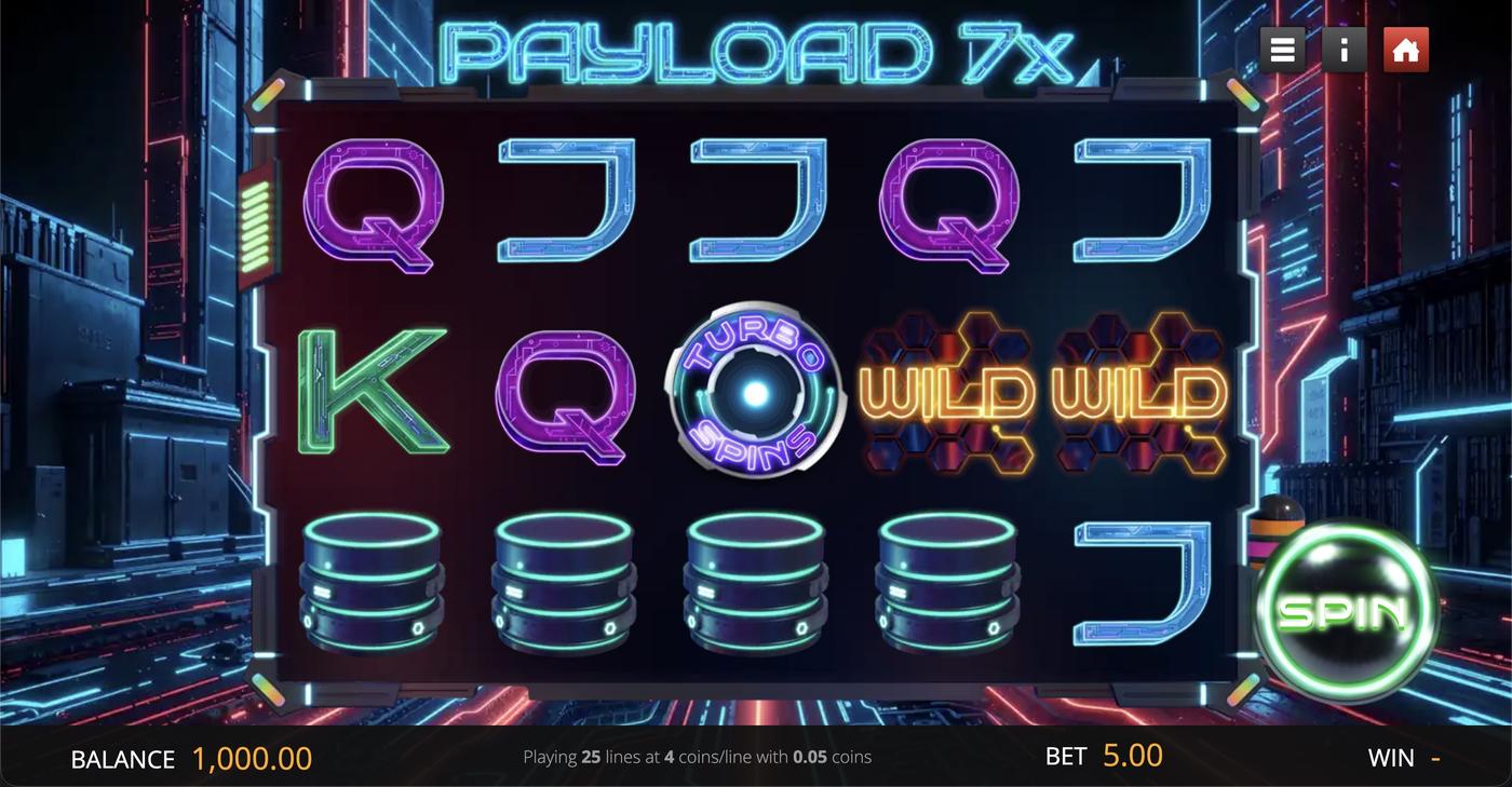 Payload 7x: image of main menu