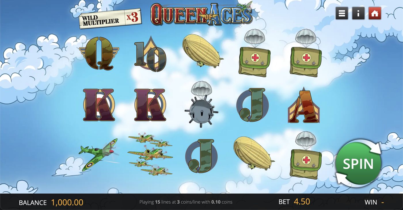 Queen of Aces: image of main menu