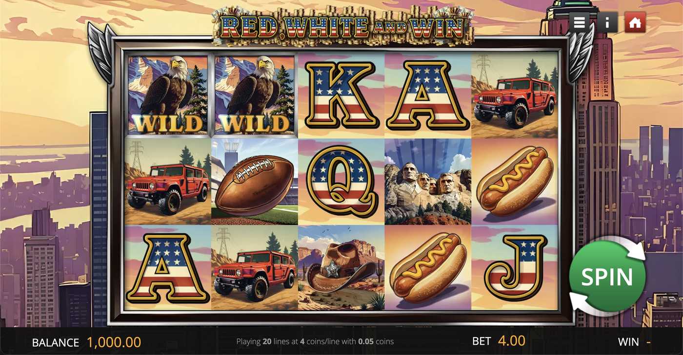 Red White And Win: image of main menu