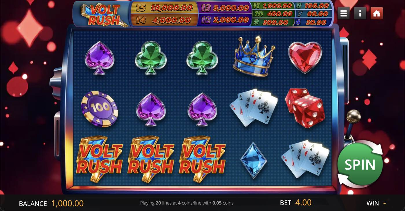 Volt Rush: image of main menu