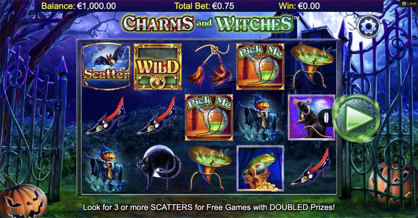 Charms and Witches: image of main menu