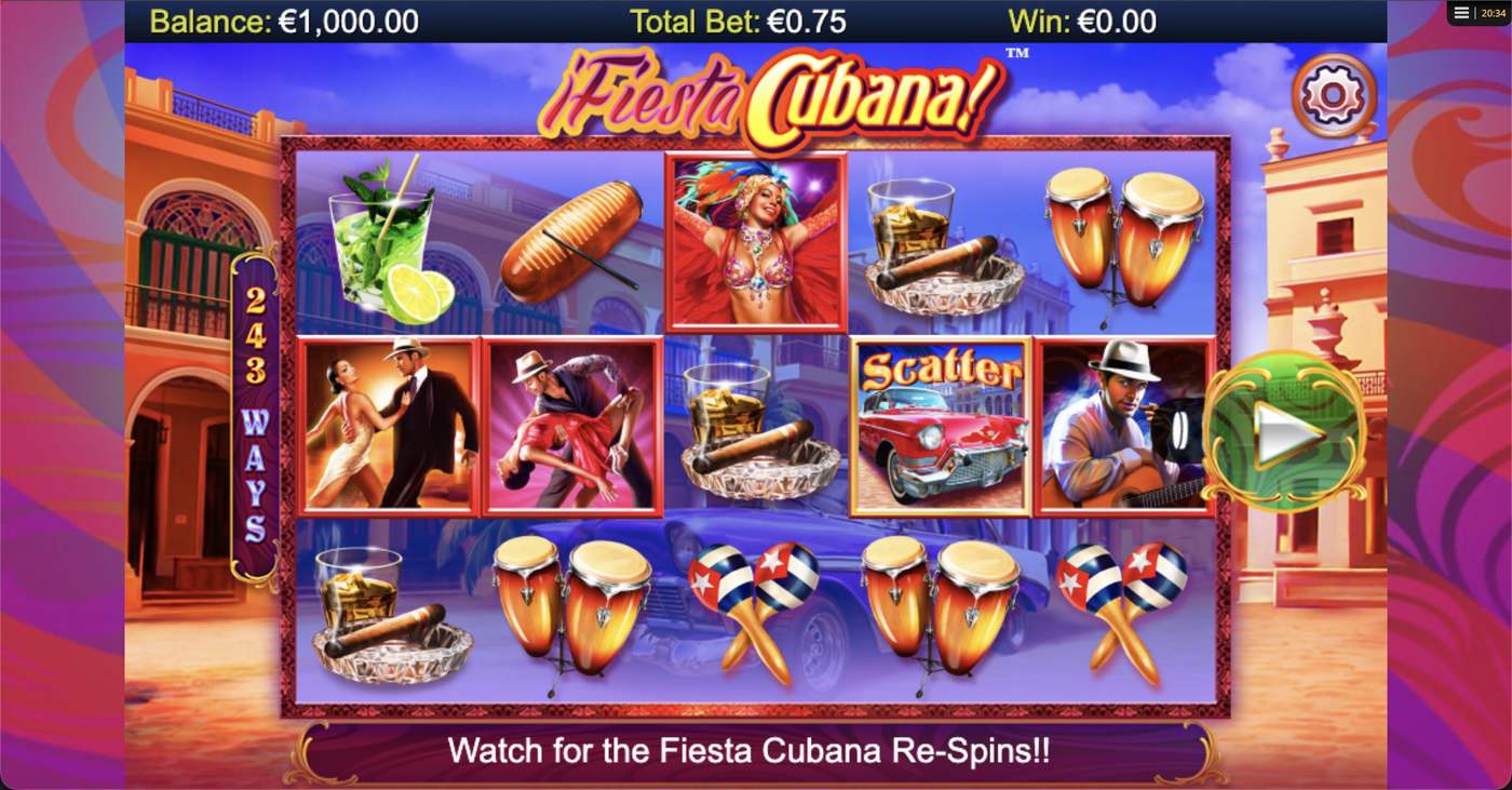 Fiesta Cubana: image of main menu