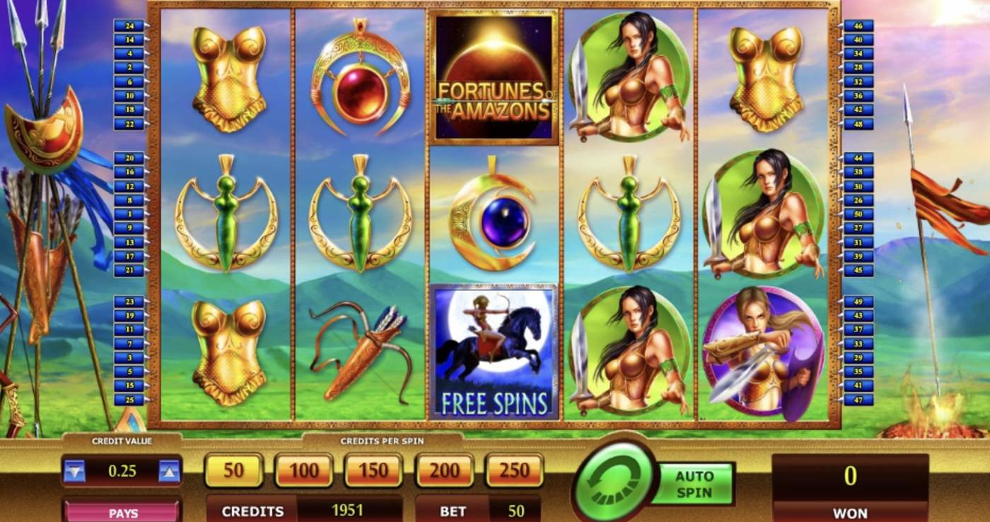 Fortunes of the Amazons: image of main menu