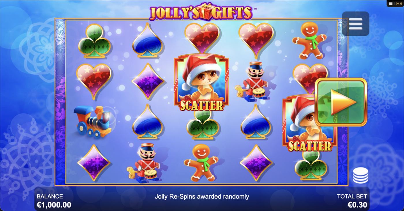 Jolly's Gifts: image of main menu