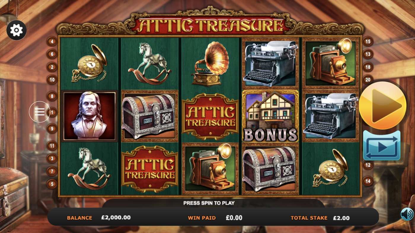 Attic Treasure: image of main menu