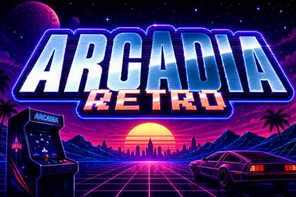 Arcadia Retro Online Slot Logo