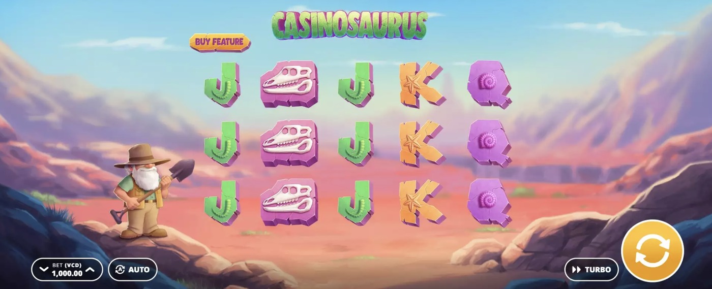 Casinosaurus: image of main menu