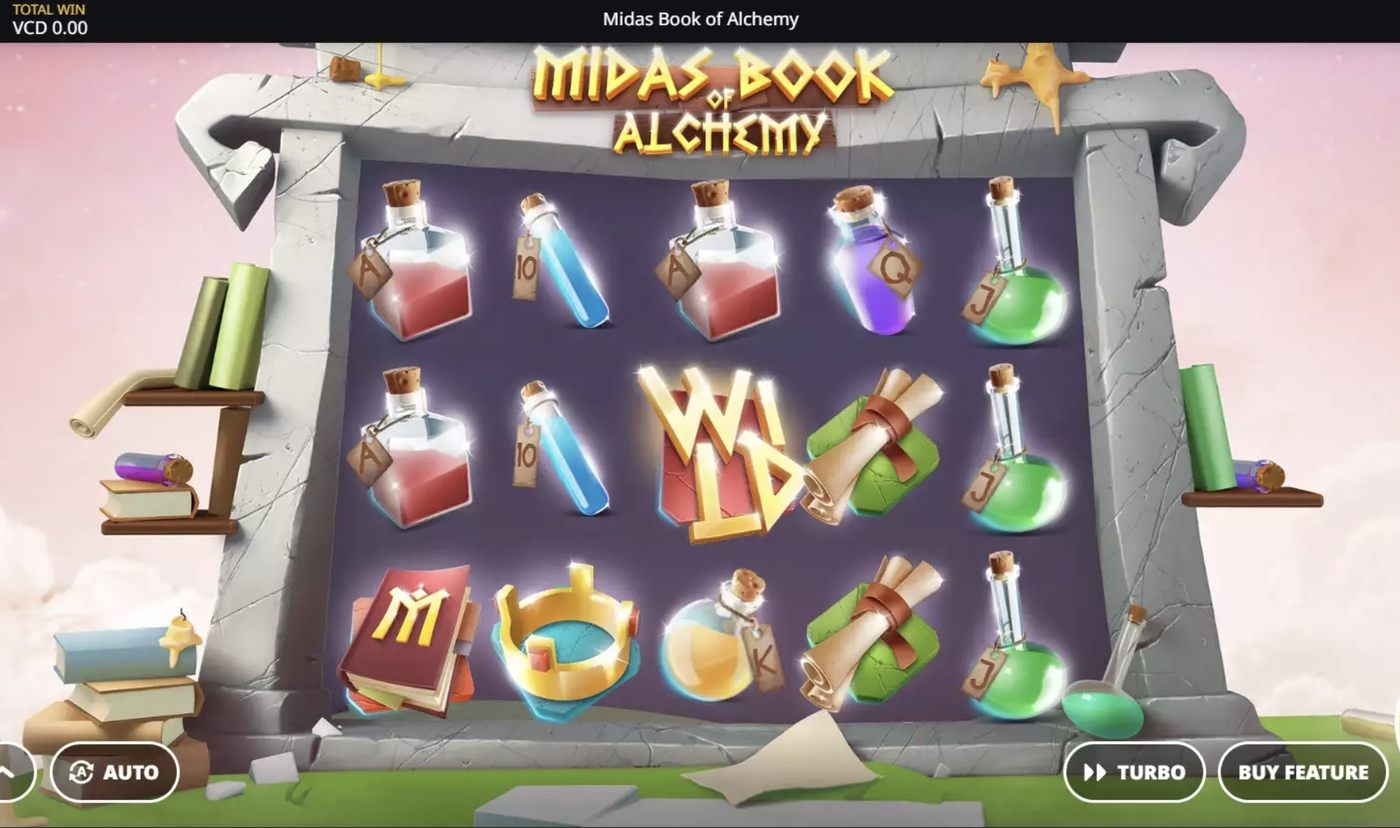 Midas Book of Alchemy: image of main menu