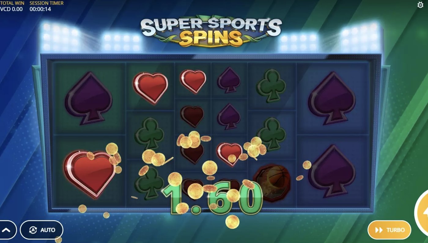 Super Sports Spins: image of winning