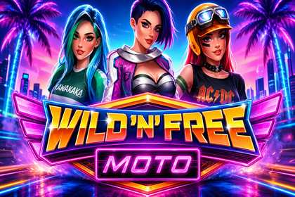Wild 'N' Free Moto Online Slot Logo