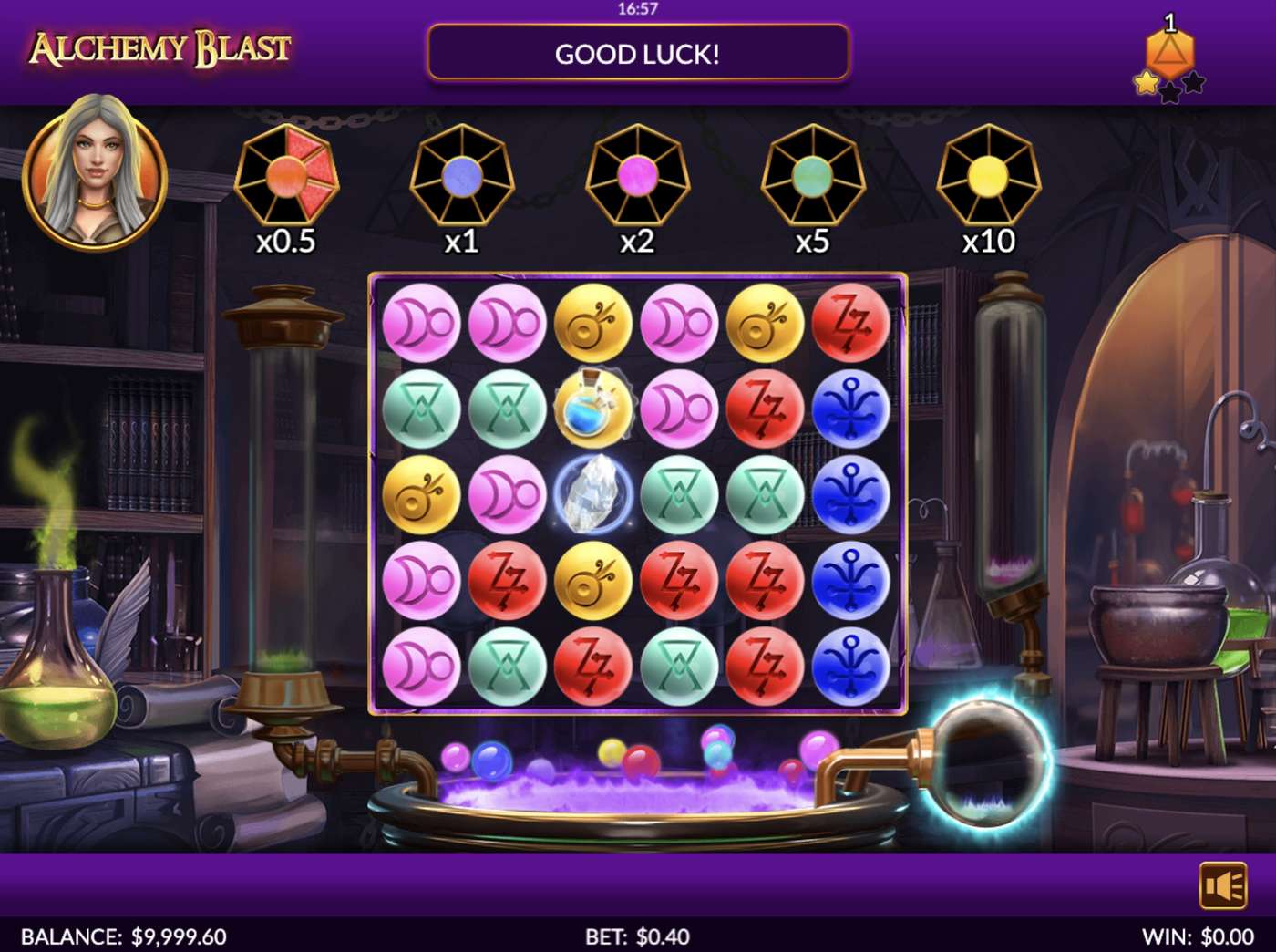 Alchemy Blast: image of main menu