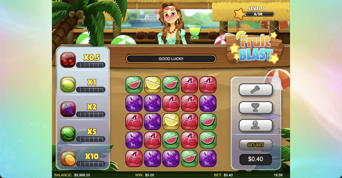 Fruit Blast: image of main menu