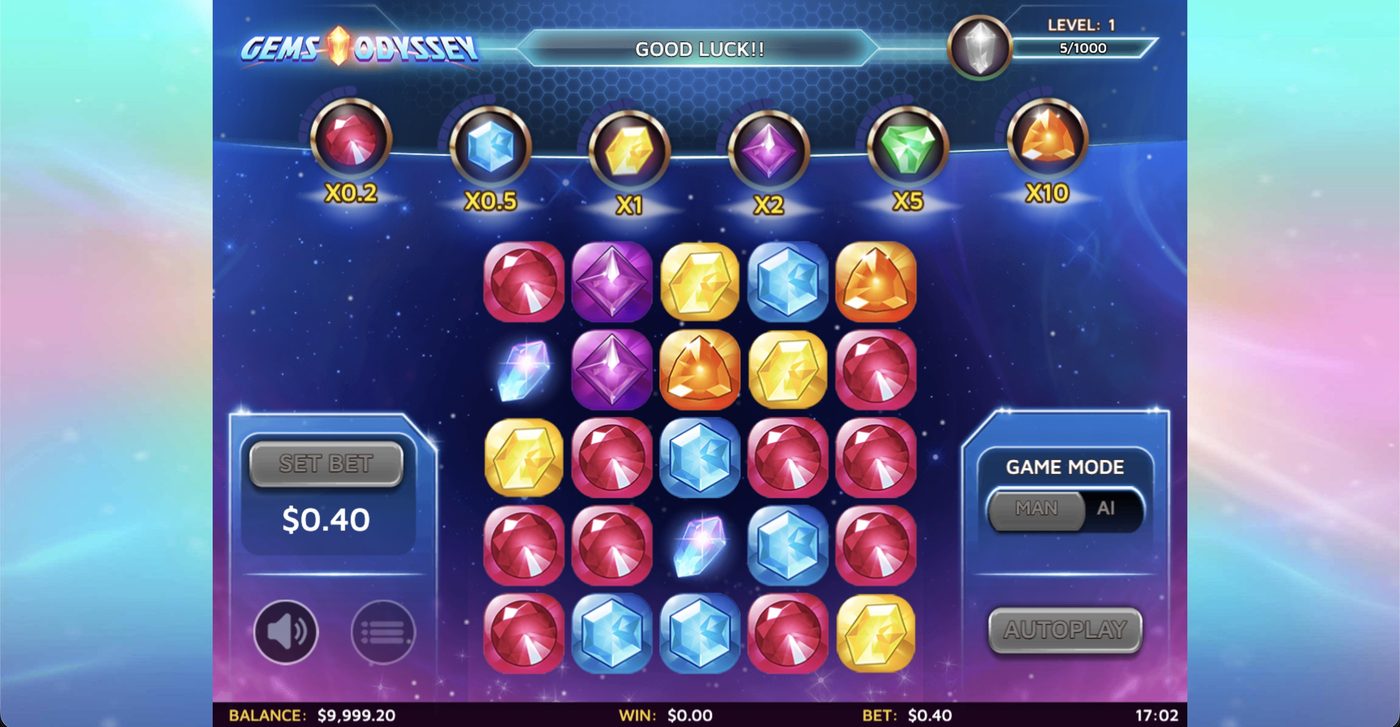 Gems Odyssey: image of main menu