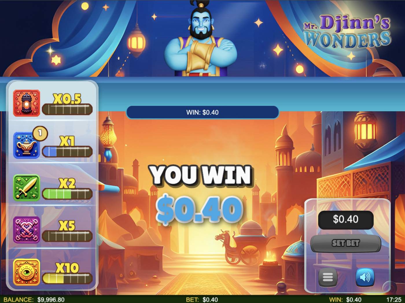 Mr. Djinn's Wonders: image of winning