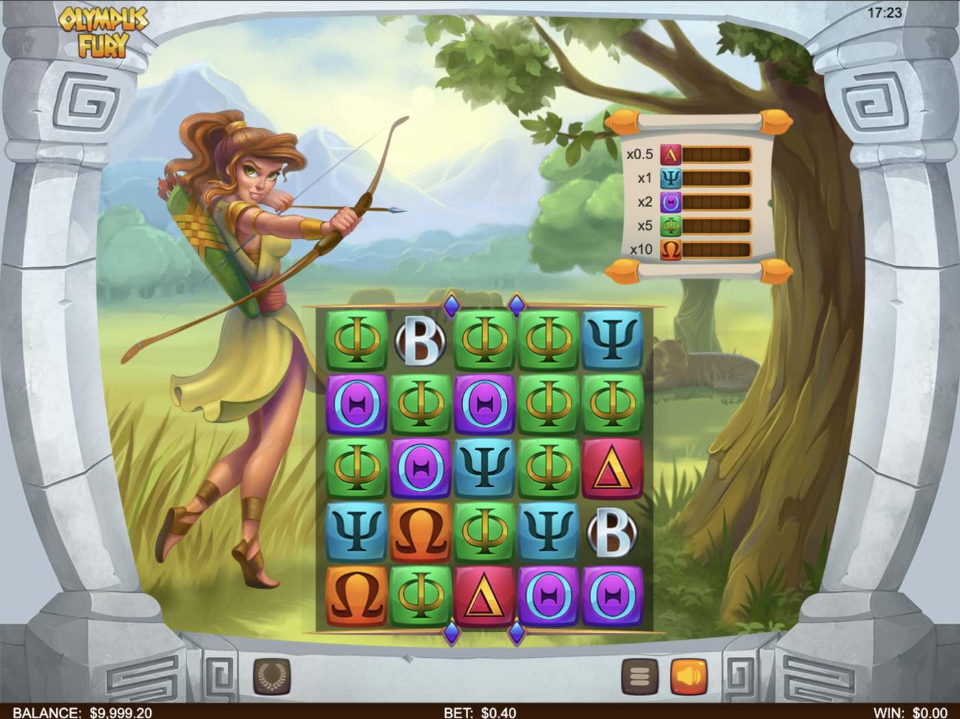 Olympus Fury: image of main menu
