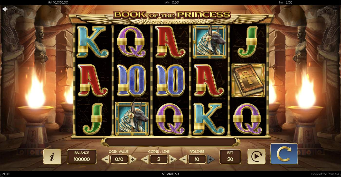 Book of The Princess: image of main menu