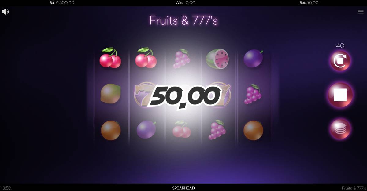 Fruits and 777s: image of winning