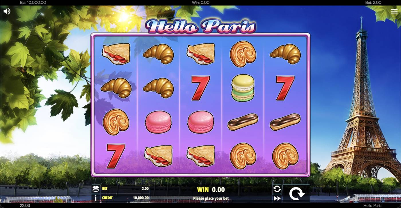 Hello Paris: image of main menu