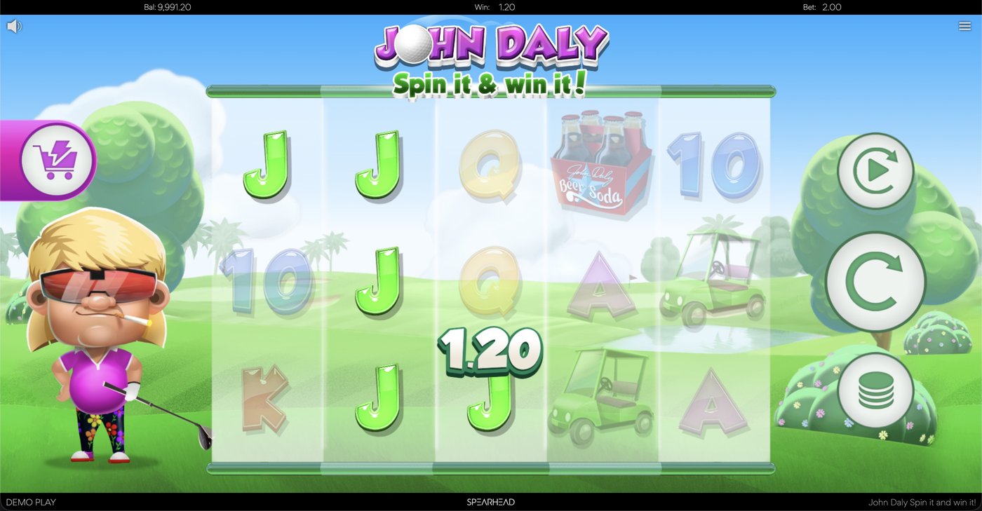 John Daly Spin it and Win it: image of winning