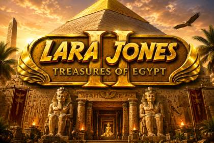 Lara Jones Treasures of Egypt 2 Online Slot Logo