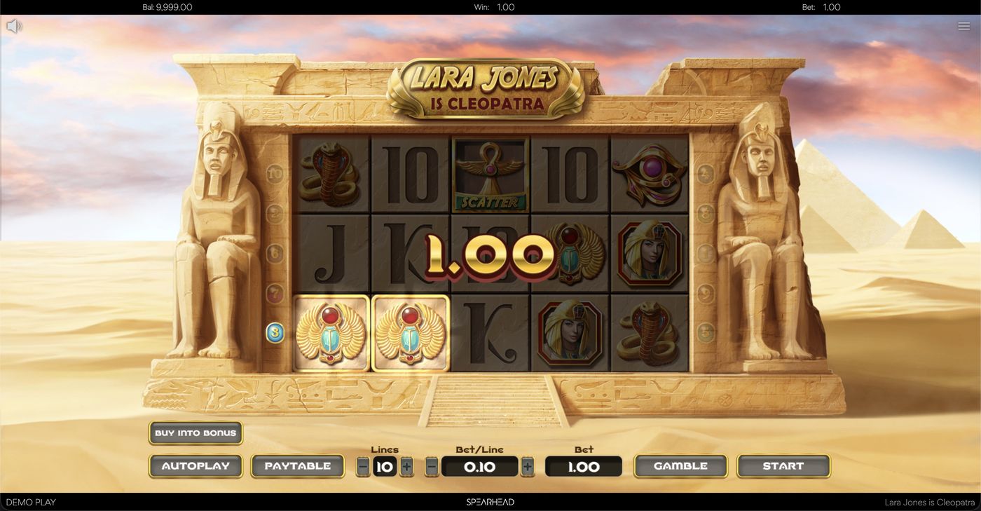 Lara Jones is Cleopatra: image of winning