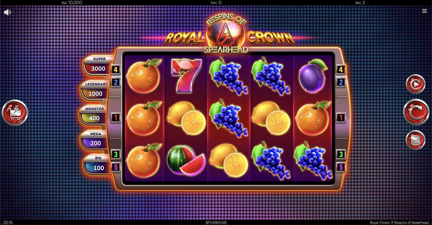 Royal Crown 2 Respins of Spearhead: image of main menu