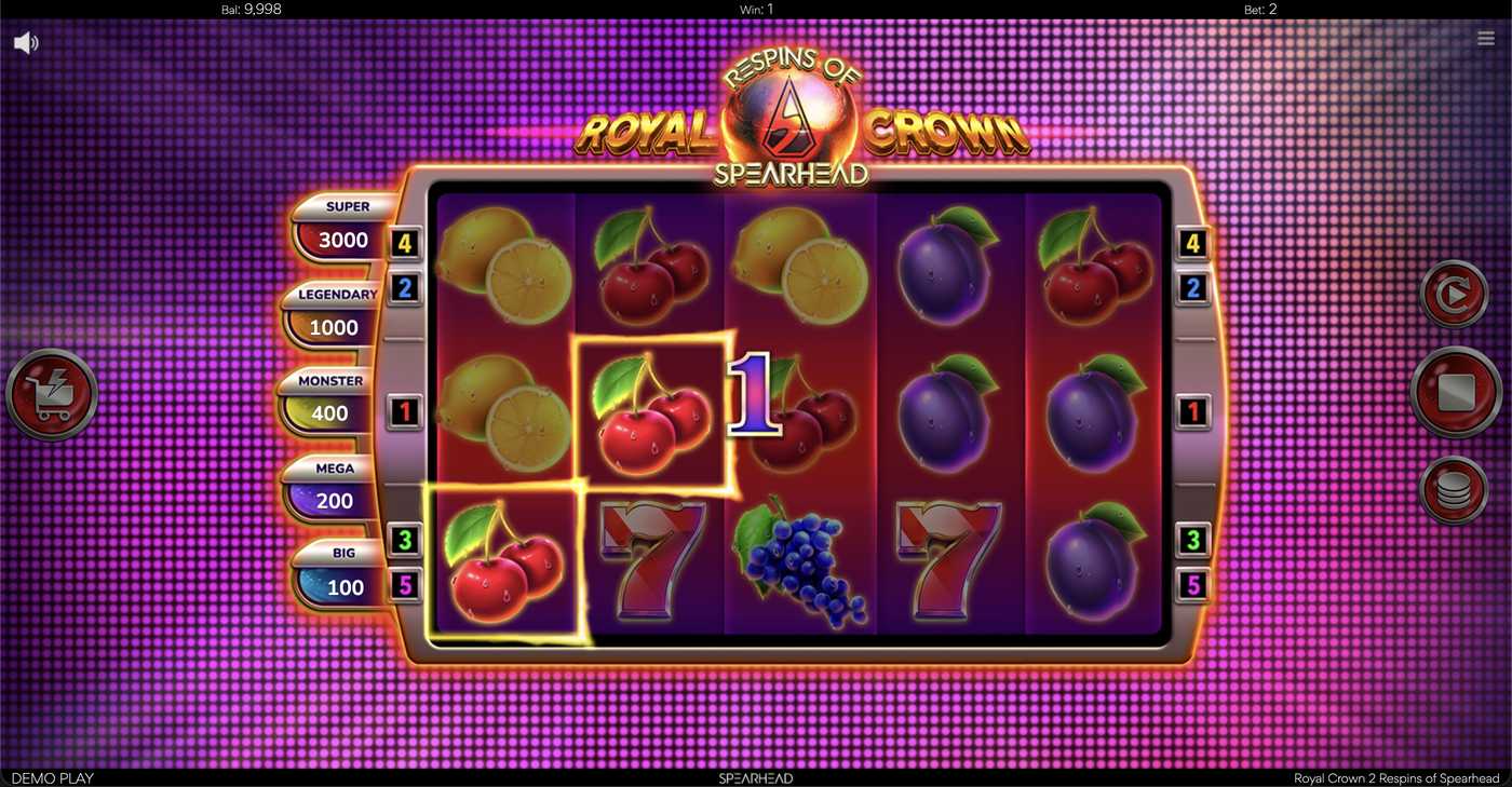 Royal Crown 2 Respins of Spearhead: image of winning