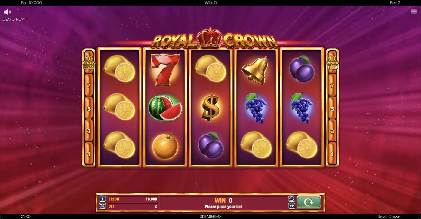 Royal Crown: image of main menu