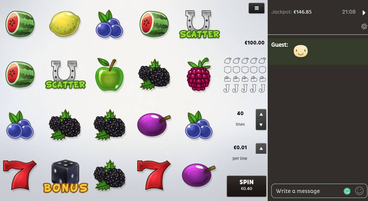 Fruits: image of main menu