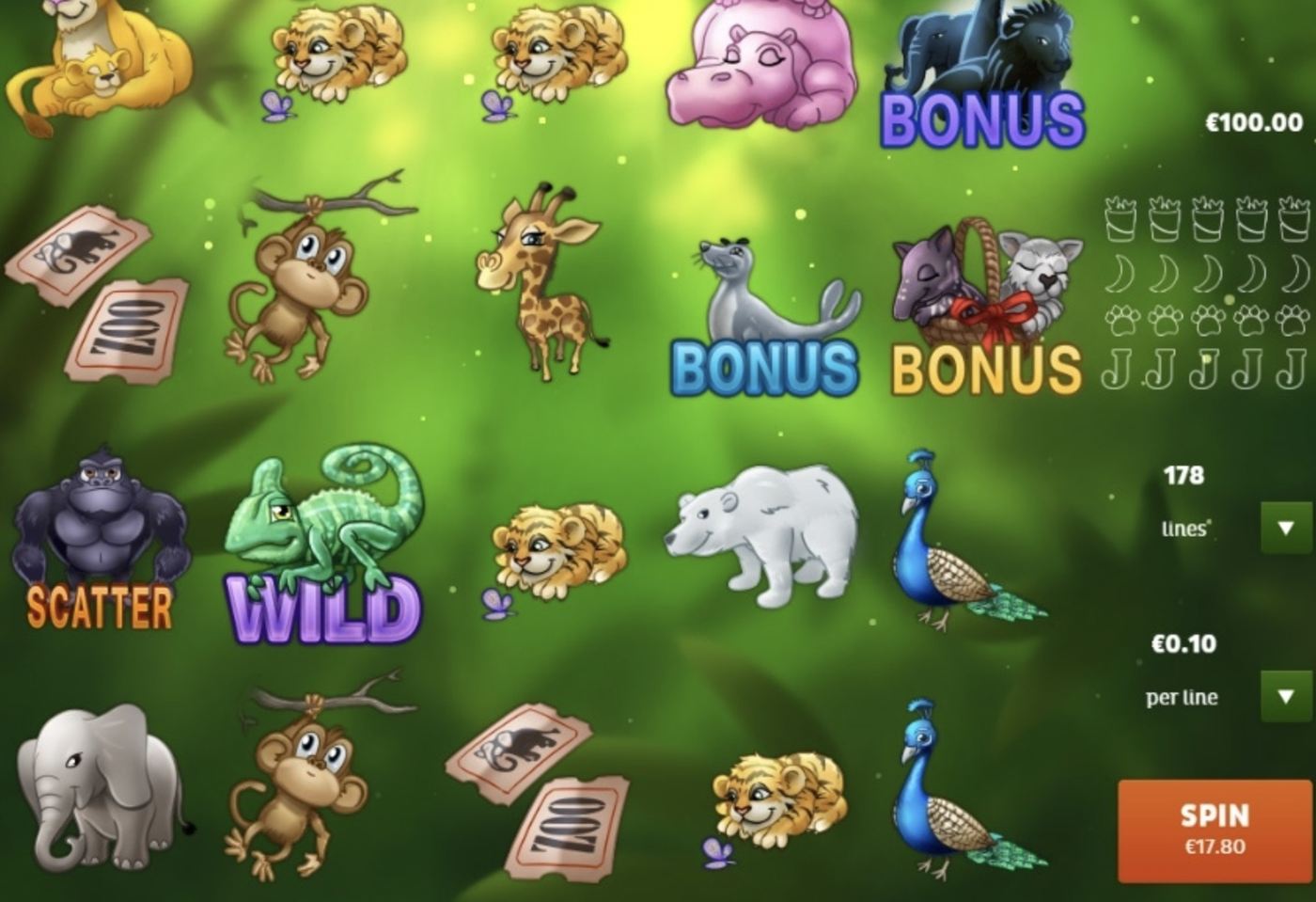 Zoo (Spigo): image of main menu