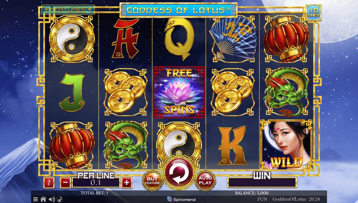 Goddess of Lotus 10 Lines: image of main menu