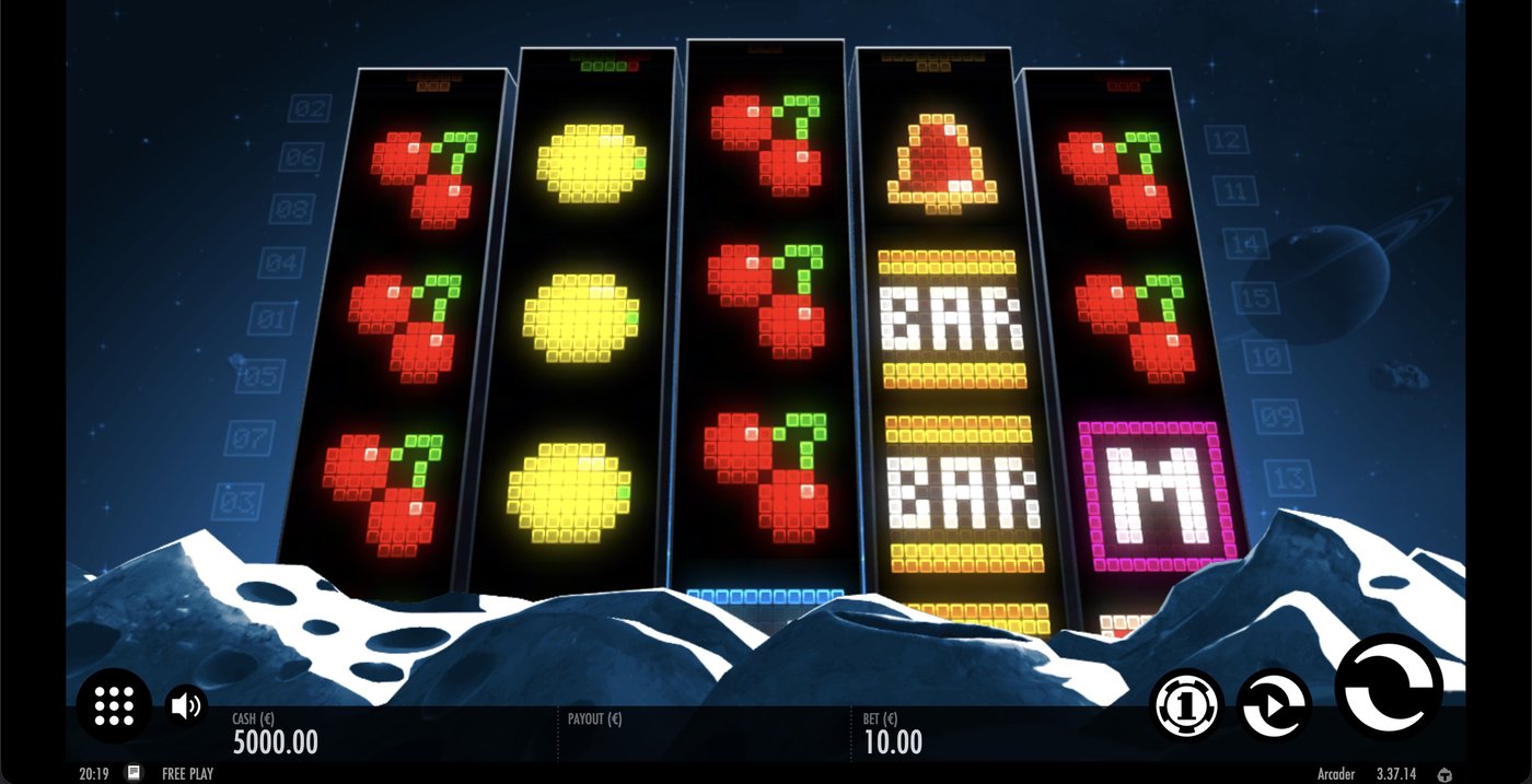 Arcader: image of main menu