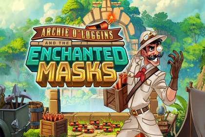 Archie O’Loggins and the Enchanted Masks Online Slot Logo
