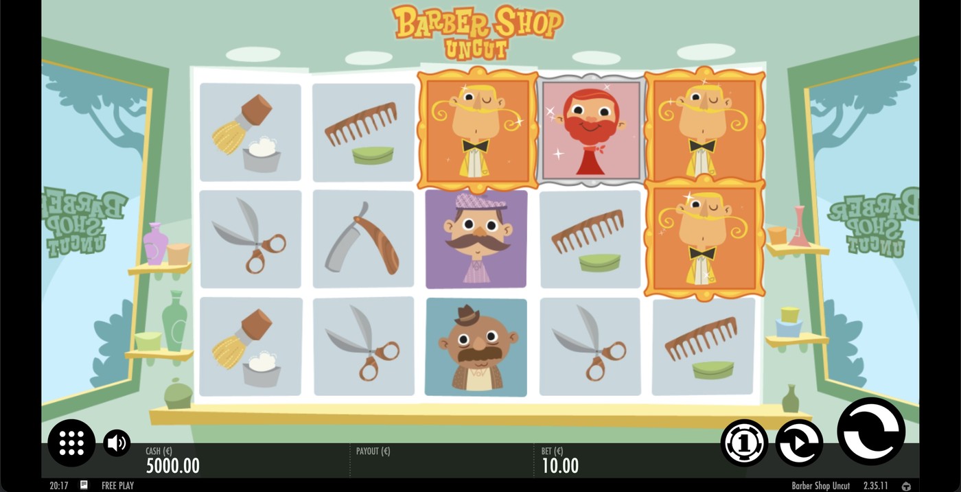 Barber Shop Uncut: image of main menu