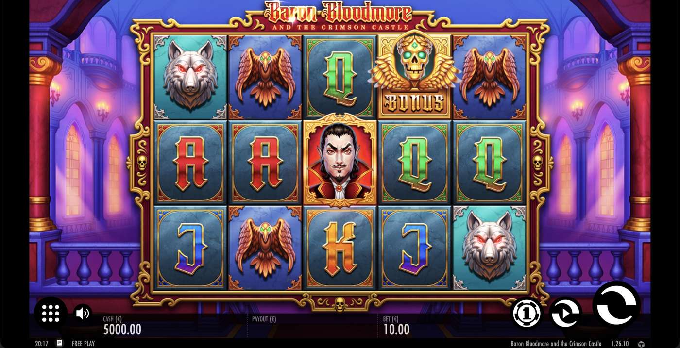 Baron Bloodmore: image of main menu