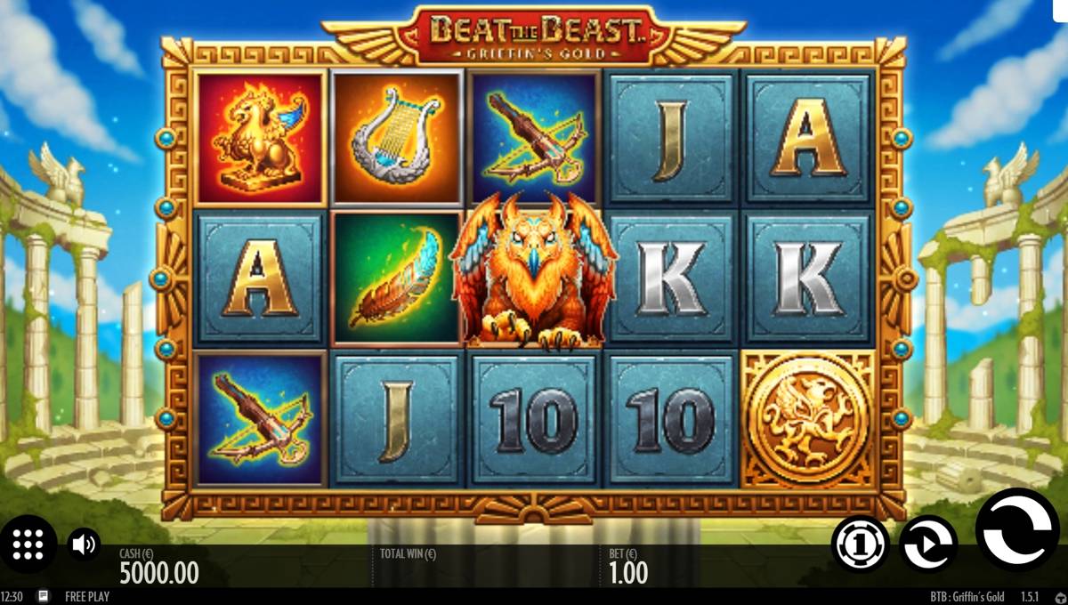 Beat the Beast Griffin's Gold: image of main menu