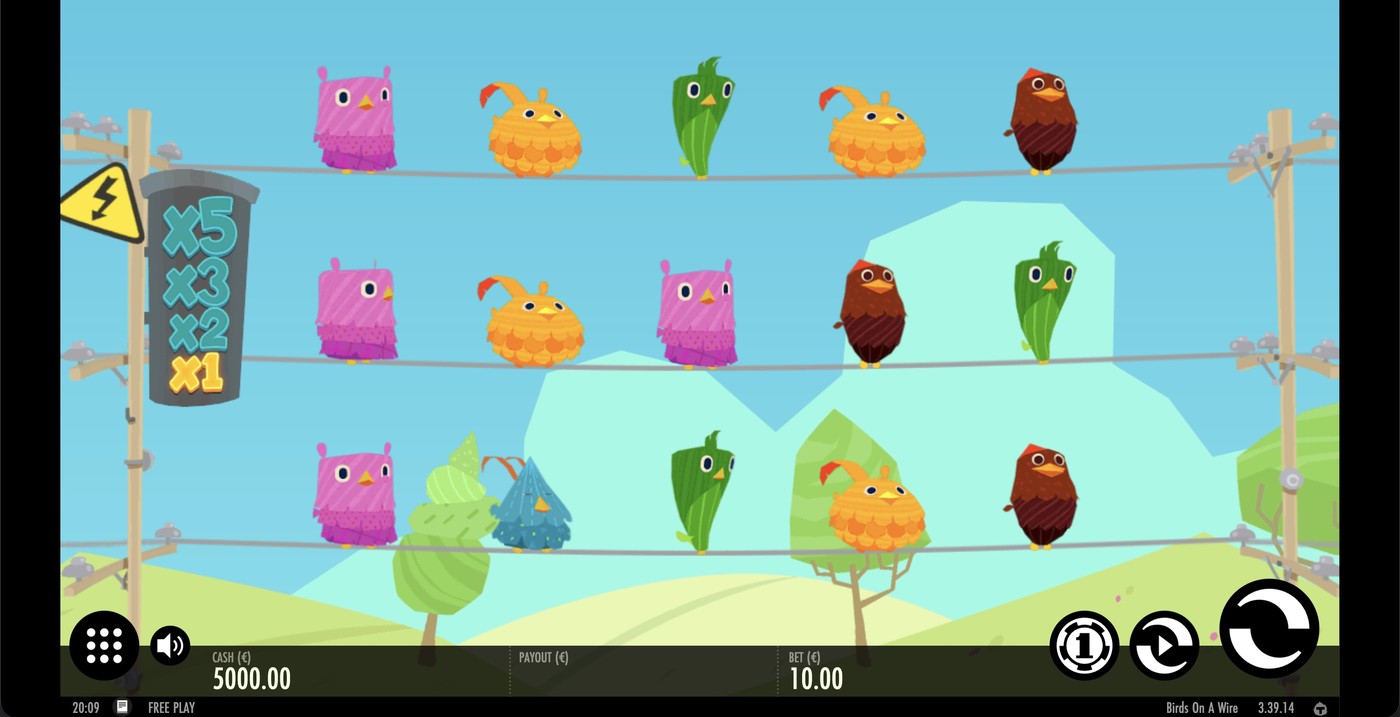 Birds On A Wire: image of main menu