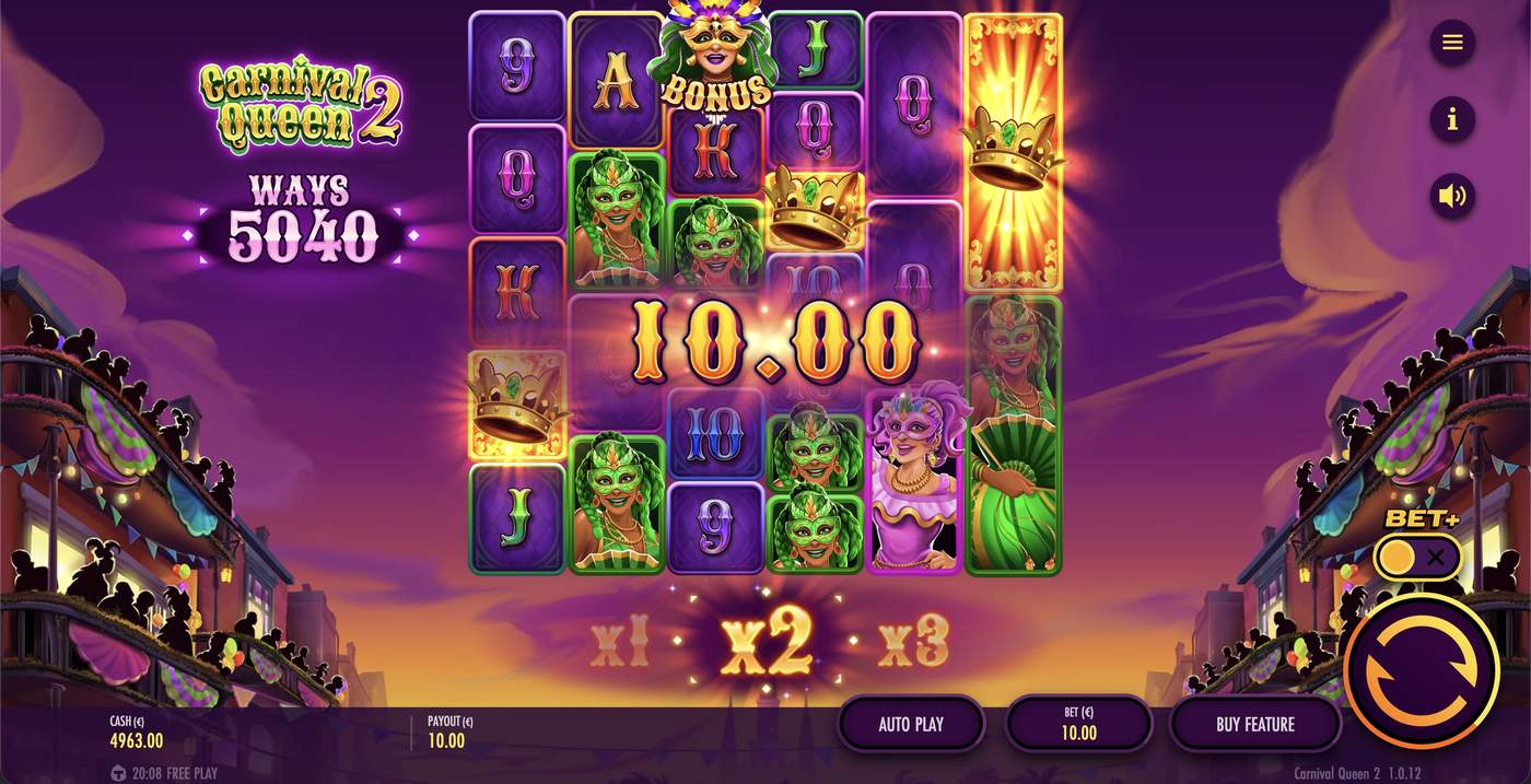 Carnival Queen 2: image of winning