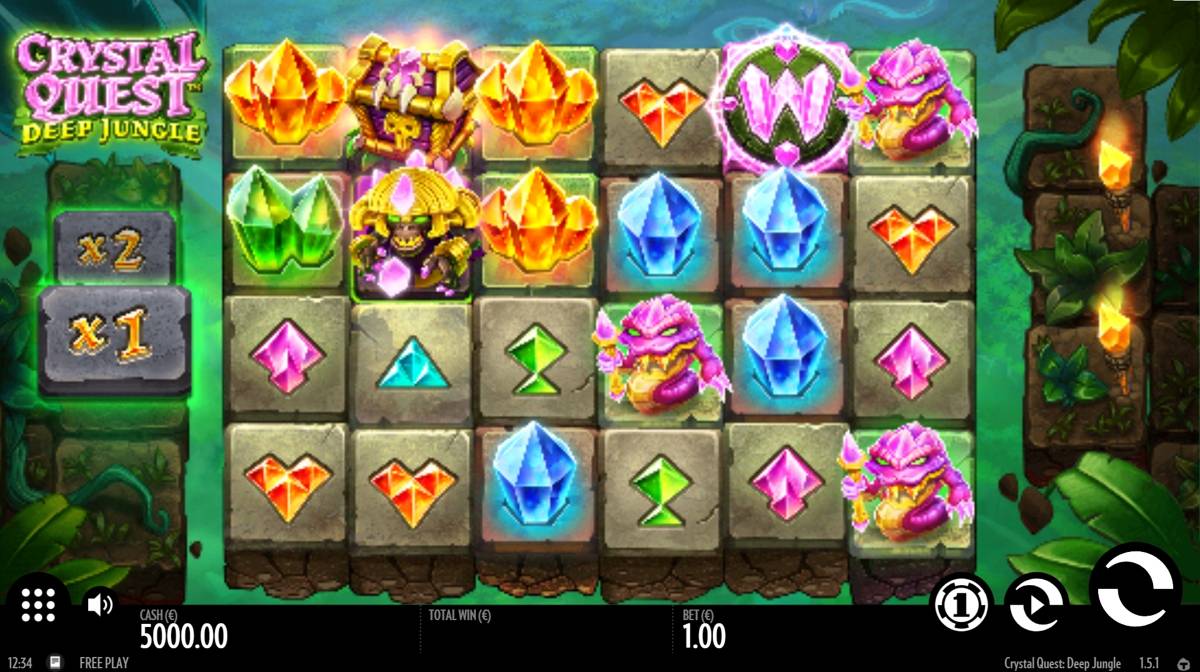 Crystal Quest Deep Jungle: image of main menu