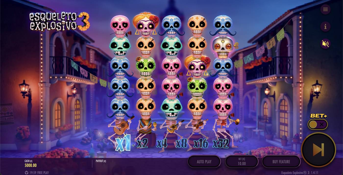 Esqueleto Explosivo 3: image of main menu