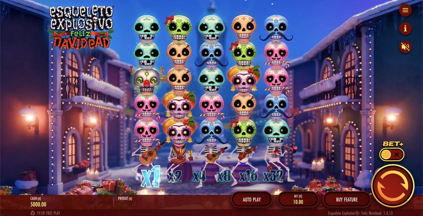 Esqueleto Explosivo Feliz Navidead: image of main menu