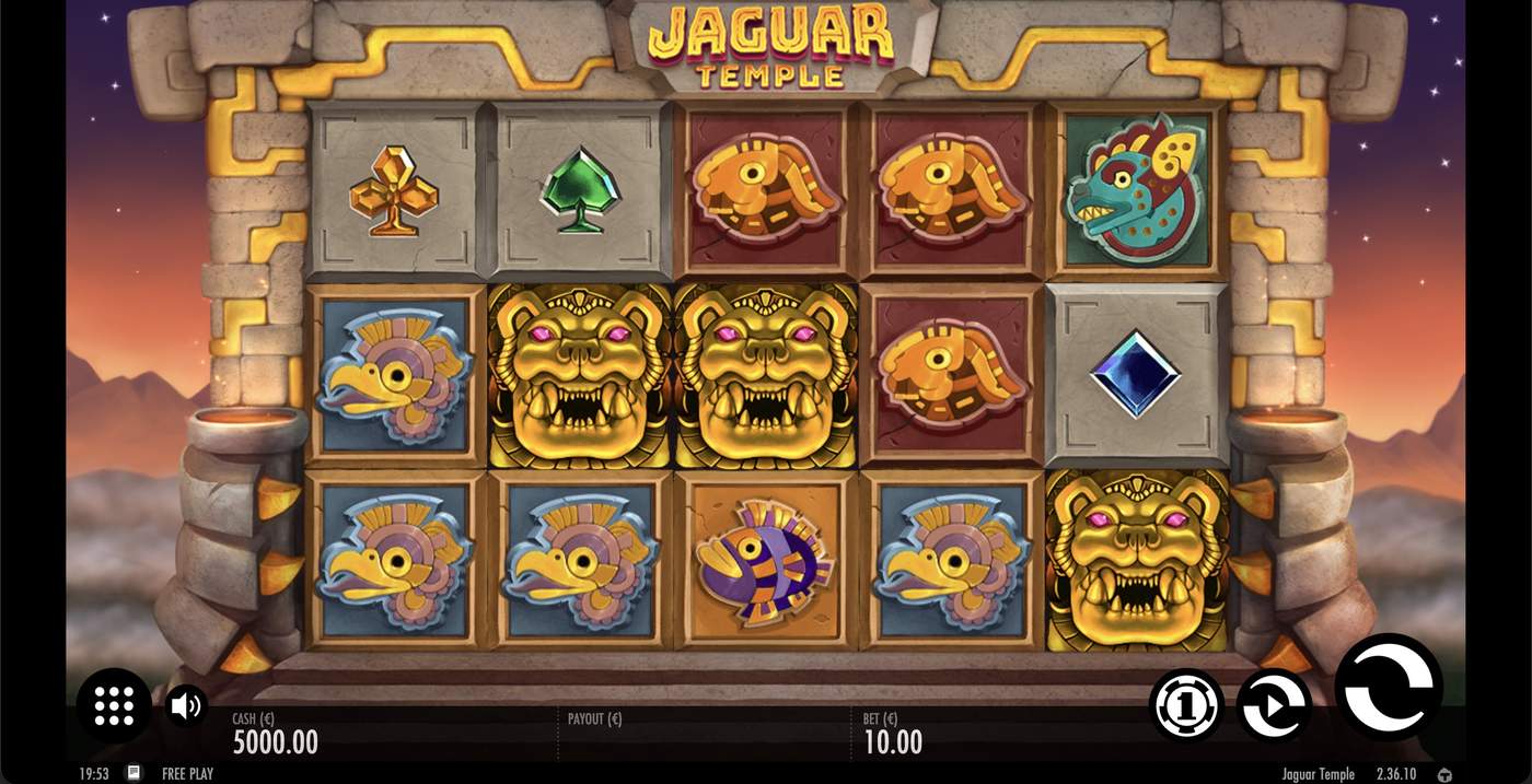 Jaguar Temple: image of main menu