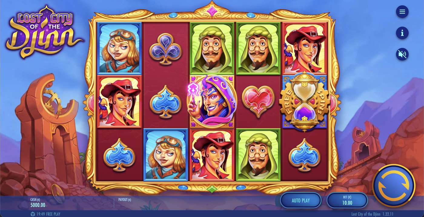 Lost City of the Djinn: image of main menu